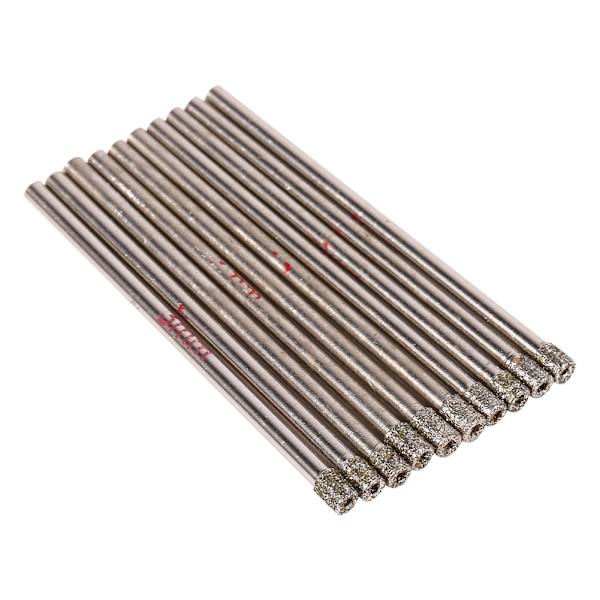 10 stk./sæt 3MM Carborundum-belagte elektroplettering boreglasfliser hul sav kernebor bits