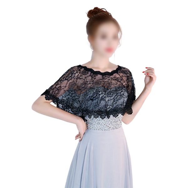 Kvinnor Spets Bröllopssjalar Wrap Bridal Cape Covers Up Evening Pro Style 5