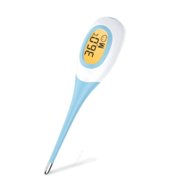 Digital Termometer Snabbavläsning Flexibel Spets Hög Precision Oral Rektal Armhåla Termometer Blå