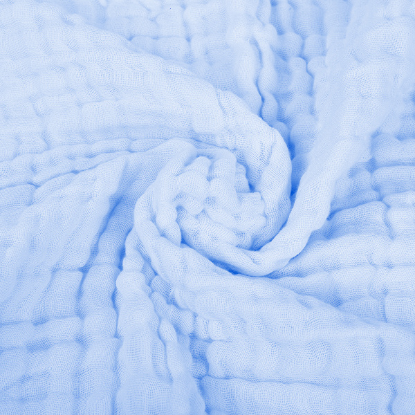 Babyfilt Newborn Mjuk Spädbarns Plysch Badhandduk Toddler Warp Bomullsgaze Snabbtorkande Blå 90 x 90cm
