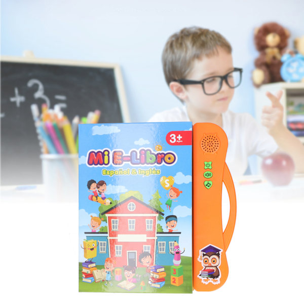 Spanska Engelska Barn Tidig Läsning Maskin Lärande Maskin Utbildning E-bok Leksak (Orange)