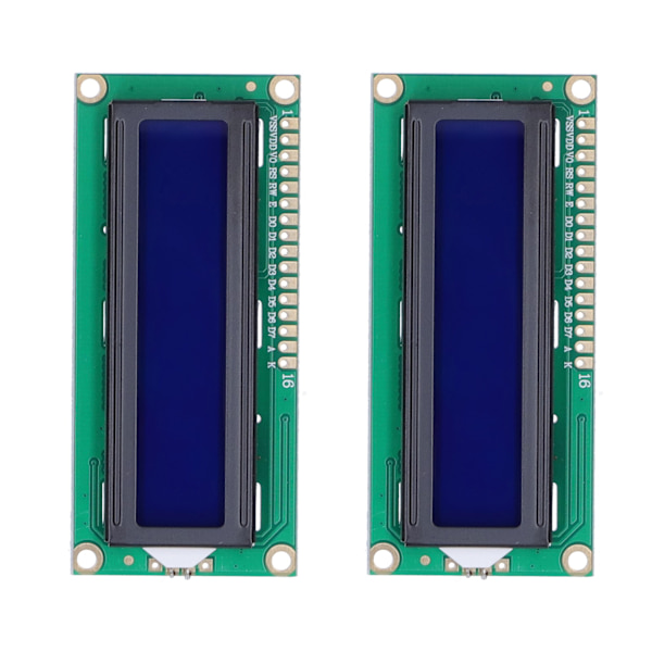 2 st LCD-skärm Robottillbehör Testutveckling DC5V 1602
