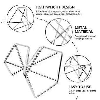 4 st Geometriska Luftväxtshållare Luftväxtställ Metall Växtställ Luftväxt Displayställ
