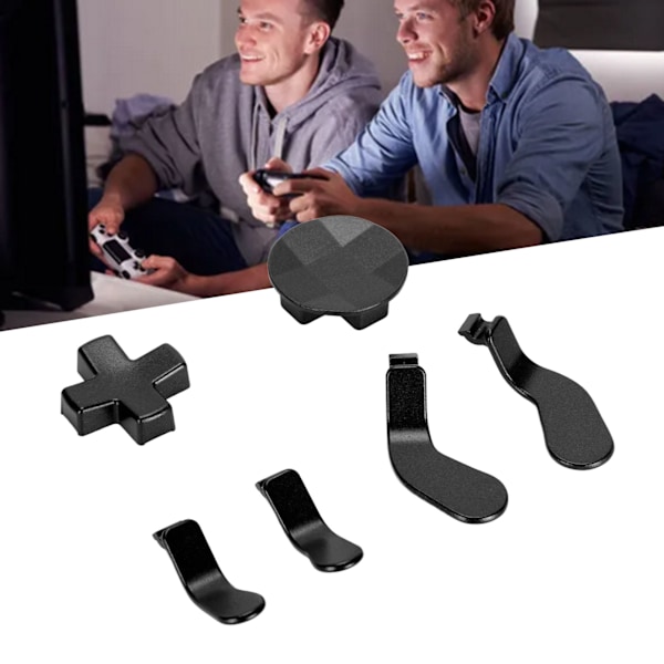 Tillbehör för Xbox One Elite Series 2 Controller Metall Thumbsticks Ersättningsdelar Kit Joysticks Paddlar Kit Svart