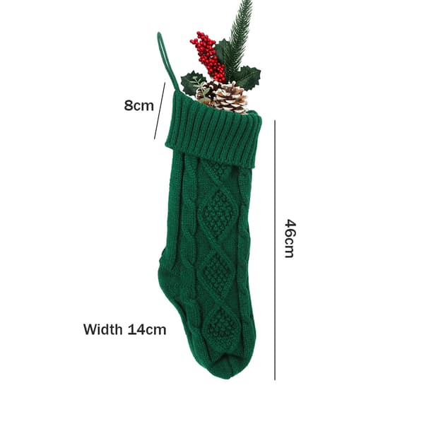Julstrumpor Godisväskor Present Eldstad Julgran Strumpa Ornament (1-pack) Style 2