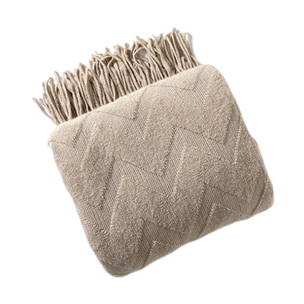 Kastfilt för soffa Mjuk Farmhouse Boho Kastfilt med fransar Hemdekorativ Lättviktsfilt, Maple-kast för säng/stol/soffa khaki