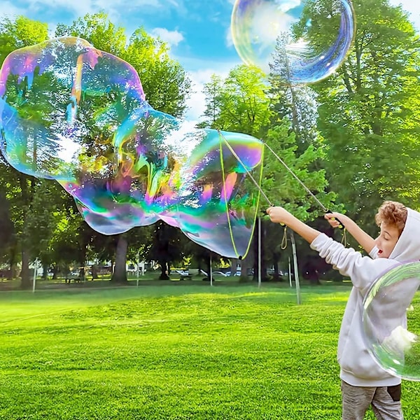 Sommarsensation, Bubbelstav i rostfritt stål med teleskopisk design för enkelt grepp, professionella bubbelstavar för oändliga jättebubblor, justerbar