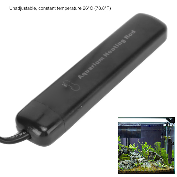 Mini Akvariumvarmer Smart Termostat Anti-Eksplosion Anti-Strømlækage Fiskedam Opvarmningsstang 20WEU Stik 220-240V