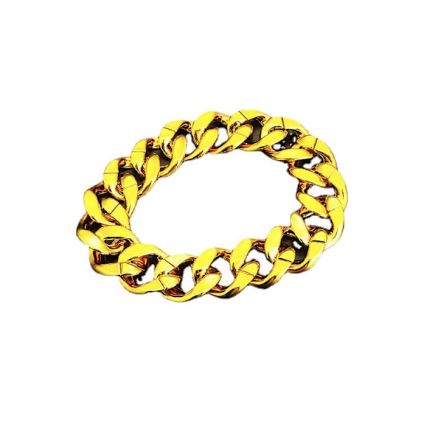 Hiphop-inspirerad överdriven guldkedja i plast CCB stor guldkedja personlighetsshow rekvisita lokala magnater accessoarer män golden 3.5*90cm