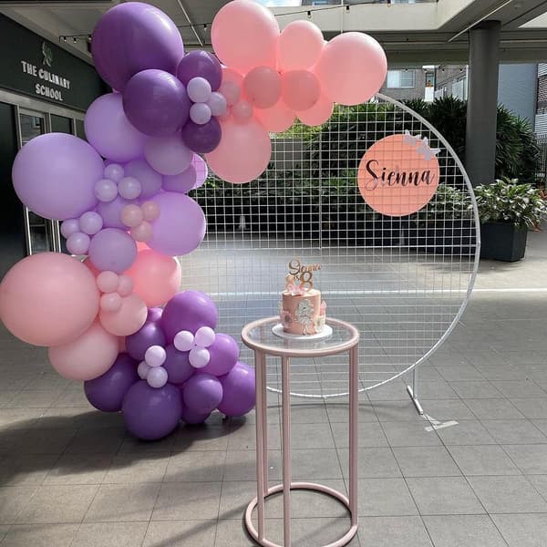 Violetit ilmapallot 109 kpl vaaleanvioletti ilmapalloseppelekaarisarja 5