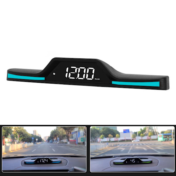 Auton LED-GPS-nopeusmittari nopeuden (MPH) ja ajomatkan näyttämiseen, ylinopeusvaroittimella, digitaalinen nopeusmittari HUD
