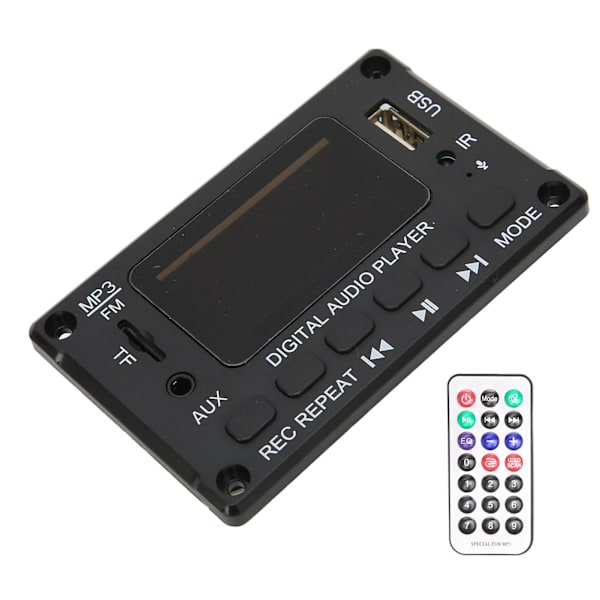 Digitalt LED Display Bluetooth MP3 Decoder Board Audio Modul med LINE IN Support Dual Channel Audio Output USB SD TF FM Radio til Custom Lyd