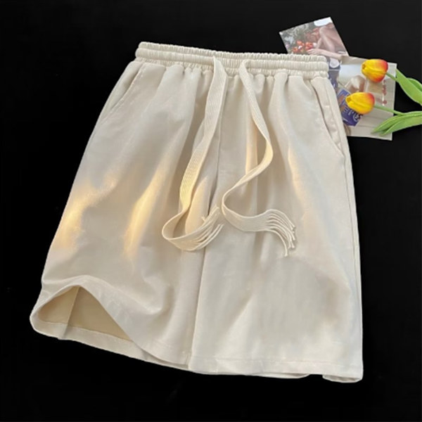 Mænds Korte Bukser Løse Brede Ben Åndbare Komfortable Snørebukser Mænds Halvlange Sports Shorts til Sommerløb 2XL, Anbefalet