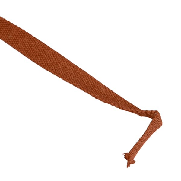 50 Yards Bomullsband 0.8 tum Tjockt Mellantungt Polyester Bomullsband för Tygkassar Koppellemmar Hantverk Brun