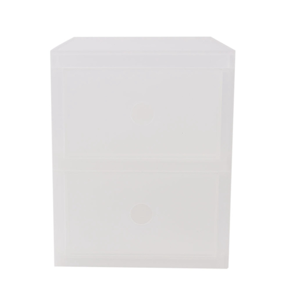 Transparent Skrivebords Skuffe-type Kosmetik Makeup Opbevaringsboks Organizer To Lag
