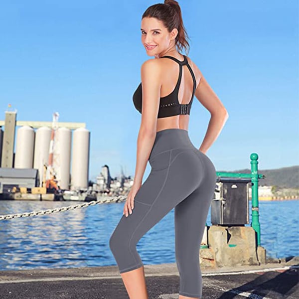 1 stk. Høy midje Yoga Bukser Dame Treningstights Leggings