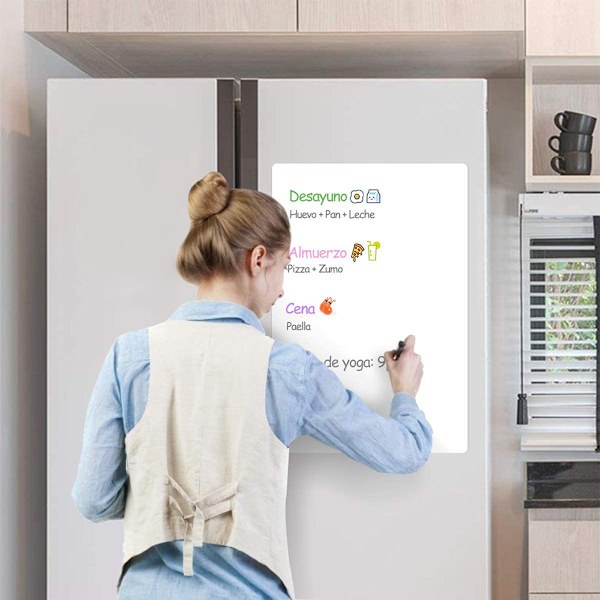 Magnetisk whiteboard-ark, whiteboard for kjøleskap,