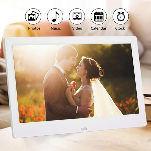 Digital fotoram med effekter och ramar, elegant modern design för alla inredningar, dedikerad integritet garanterar säker fotodelning, 10,1 tums HD-pekskärm