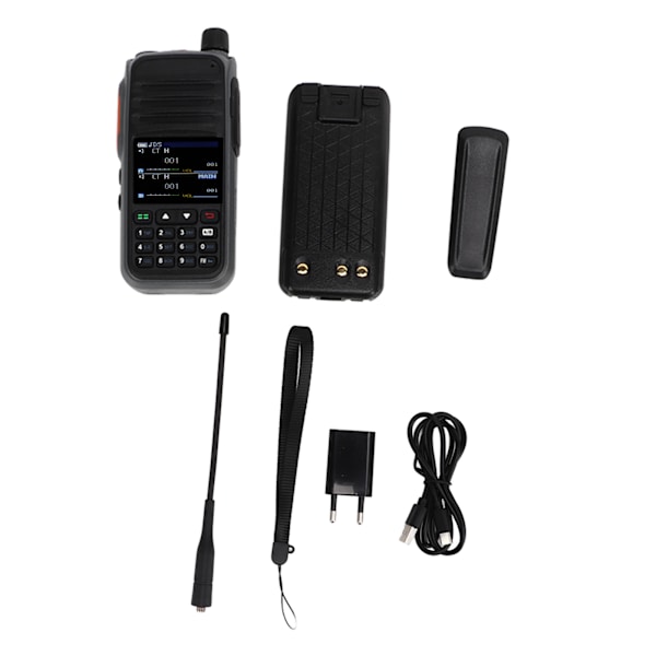 2-suuntainen radio, kannettava monikaistainen walkie-talkie, käsikäyttöinen lähetin-vastaanotin, AC 100‑240V 5W, EU-pistoke