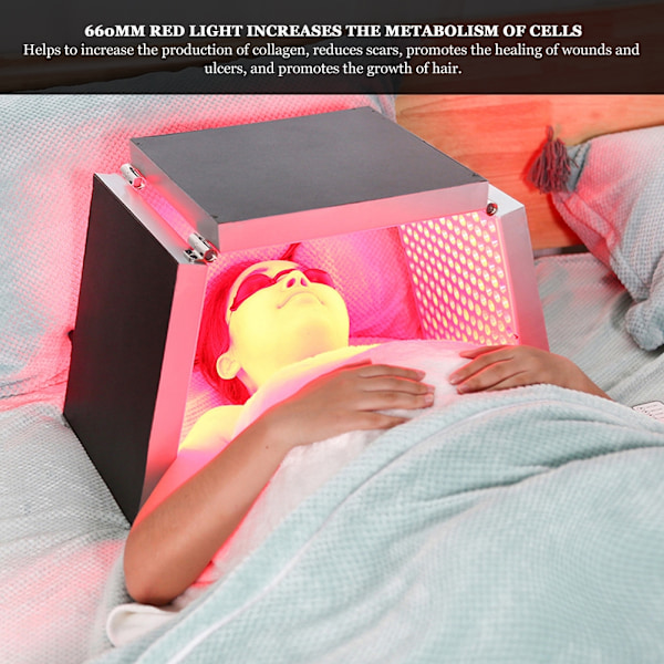LED Rød Infrarød Lyspanel 45W Rynkefjernelse Foldbar Lys Terapi Enhed 100‑240V US Stik