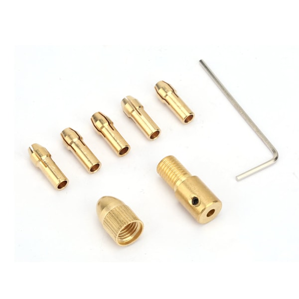 7 stk 0,5-3mm Elektrisk Boremaskine Bit Collet Mikro Twist Boremaskine Chuck Værktøjsadapter (3,17mm)