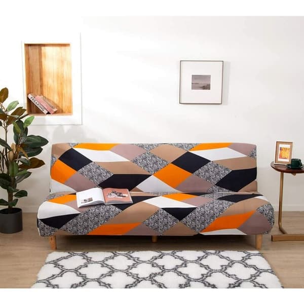 Sofföverdrag, Transformellt Vikbart Soffskydd för Armlös Soffa Bekväma Tyger Heminredning Elastiskt Spandex Tyg (21,65-25,59 tum)