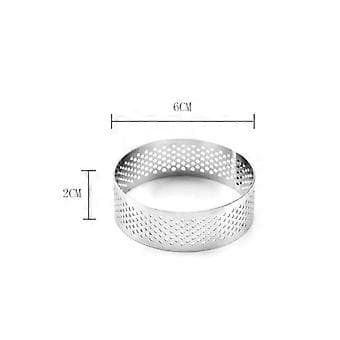 Perforert kakeringform 304 rustfritt stål mousse rund fiksmodell cookie