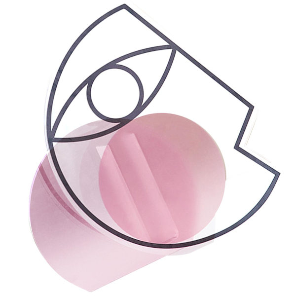 Toimiston Innovatiivinen Akryyli Kukkakulho Koriste Värikäs Läpinäkyvä Tyylikäs Geometrinen Kukkakulho Vaaleanpunainen Kuu (29x21x7cm)