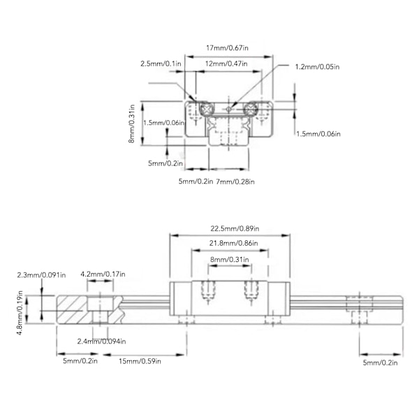 Lineær Glidebane 300mm Leje Stål Lav Modstand Glat Lineær Glidebane Guide til 3D Printer CNC Maskine