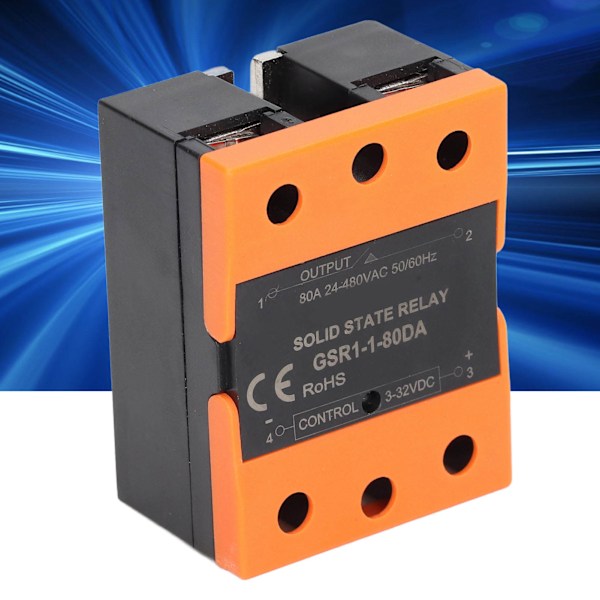Solid State Relay SSR Ingång DC 3‑32V till Utgång AC 24‑480V för Hemmet