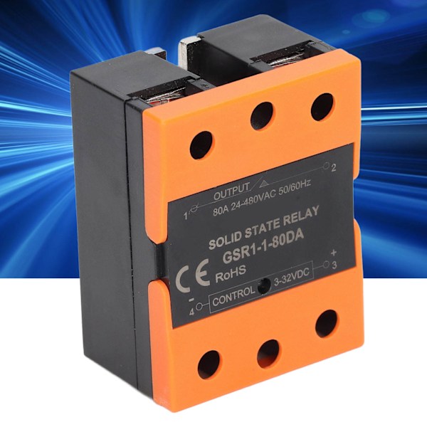 Solid State Relay SSR Input DC 3‑32V to Output AC 24‑480V for Home