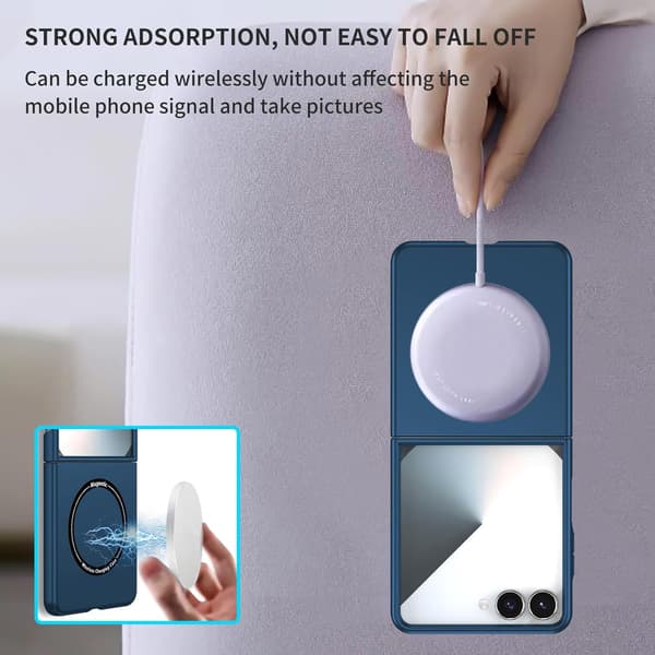 Magnetisk deksel til Samsung Galaxy Z Fold 4, sammenleggbar beskyttelse, støtsikkert deksel (blå) Blue Z-Fold 4