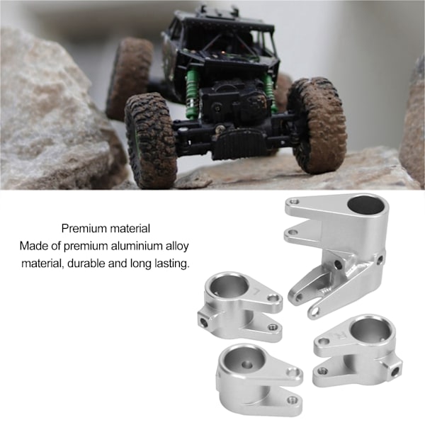 Axelrörslänkfäste Set Aluminium Motvikt Öka Länkstångsfäste Adapter för SCX10 PRO Silver