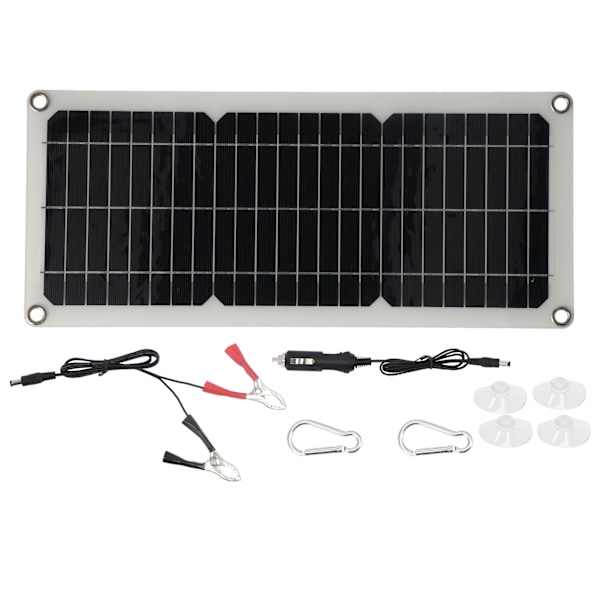 10W 12V Solpanel Batteriladdare Monokristallint Kisel Solcell Mobil Strömförsörjning USB-utgång
