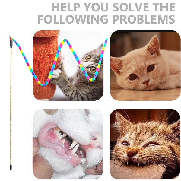 2-osainen kissan kiusantekotikku Sisäkäyttöinen interaktiivinen Cat Skewer -tikku
