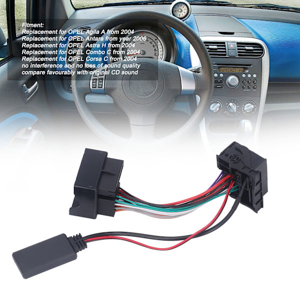 Bil Bluetooth 5.0 Lydmodul Kabel AUX Musikadapter Udskiftning til OPEL Antara 2006