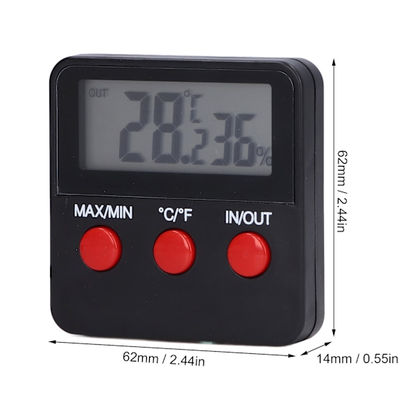 Fuktighets- och temperaturmätare Mini Termometer Digital Display Temp Sensor Meter Hygrometer DTH‑74