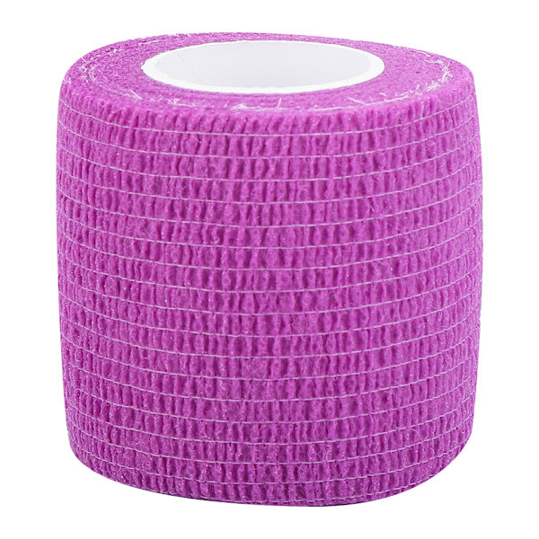 10 stk Engangs Elastiske Selvklæbende Muskelbandage Sport Fitness Sticker Tape Lilla 5cmx4.5m