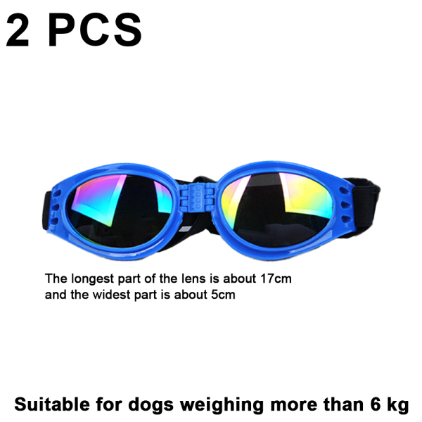 2st Pet Goggle Solglasögon, hopfällbara, solskydd, dammtäta