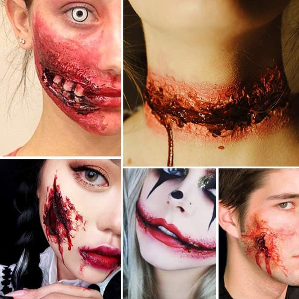 Protese Makeup til temafest, formbar voks med realistiske snit, Cosplay makeup hud ar voks ideel til Halloween, Special Effects voks til