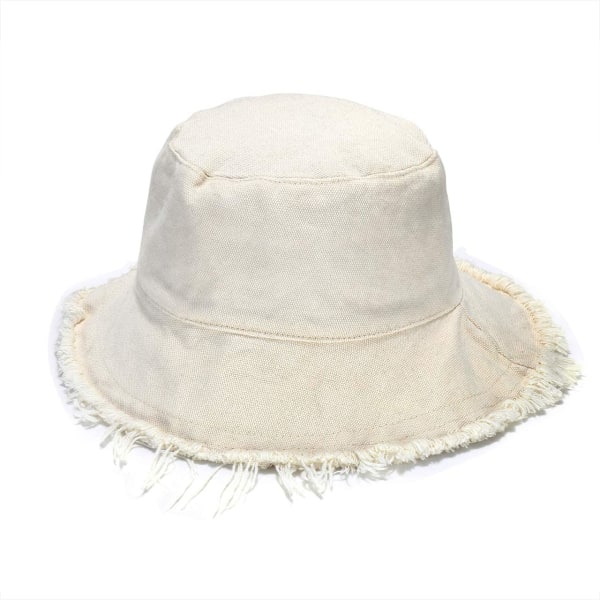 Solhattar för kvinnor Sommar Casual Bred brättad bomull Bucket Hat Bea