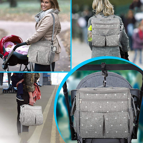 Möjliggör Elegant: Barnvagn Organizer, Konvertibla Bärmöjligheter, Isolerad Insida, Lättåtkomlig Design För Universellt Kompatibla Barnvagnar