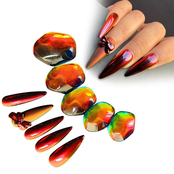 10g Spegelnagelpulver Metalliskt Nagelflimmer Dekoration Gradienter Gellack Nagelkonst Dekor