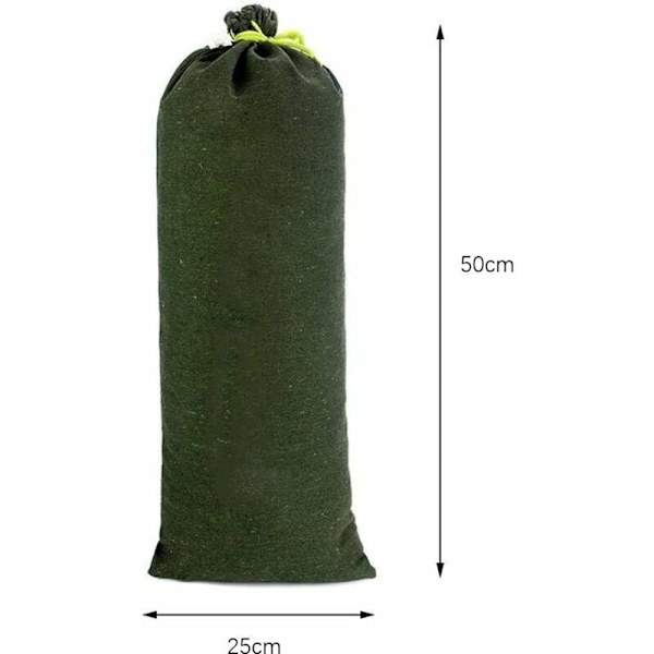 Militärklassade sandsäckar för tunga applikationer, portabla & återanvändbara, 8 st, 25x50cm, tjock canvas, perfekta för översvämningsskydd & konstruktion