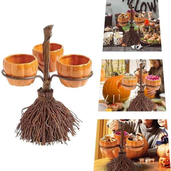 Hopfällbara Partybrickor, Servera Julgodis På Ett Starkare Ställ, Halloween Pumpa Snacks Skål Ställ, Livsmedelsklassat Plastmaterial, Unik Design,