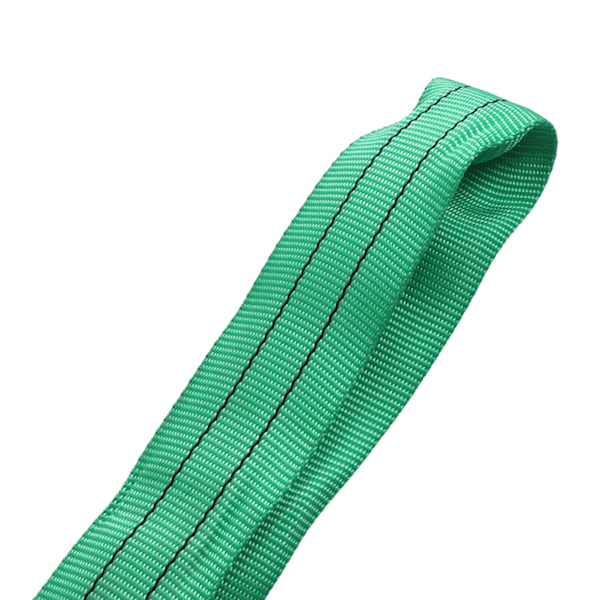 Lyftlyftband 4M 2T Grön Förstärkt Dubbelögla Polyester Flexibel Riggning Lyftband för Kran Hiss
