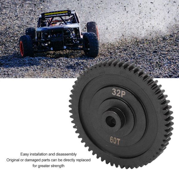 Cylindriskt drev Rostfritt stål 60T 32P RC-drev för SCX10 PRO 1/10 RC Bil Uppgraderingsdelar