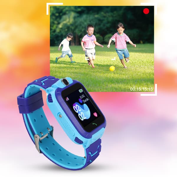 IP67 Vattentät Smartwatch HD Touch Screen Barn Intelligent Positioneringsklocka