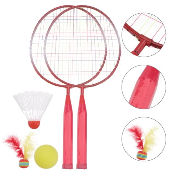 Badminton-tennismaila ja pallosetti lapsille, ulkoilulelut, vanhemman ja lapsen urheilulelut, opetusurheilulelut, lelut pojille ja tytöille, punainen