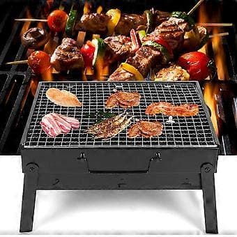 Bærbar Sammenklappelig Grill i Rustfrit Stål BBQ Kulgrill til Camping Udendørs